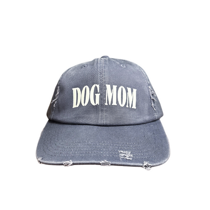 Dog Mom Distressed Cap - Scotland Blue