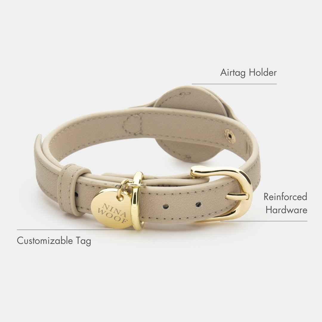 Collar - Air Tag Enabled - Vegan Leather - Cupertino