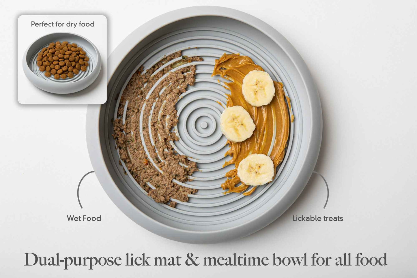 LAY LO Enrichment Lick Mat & Food Bowl
