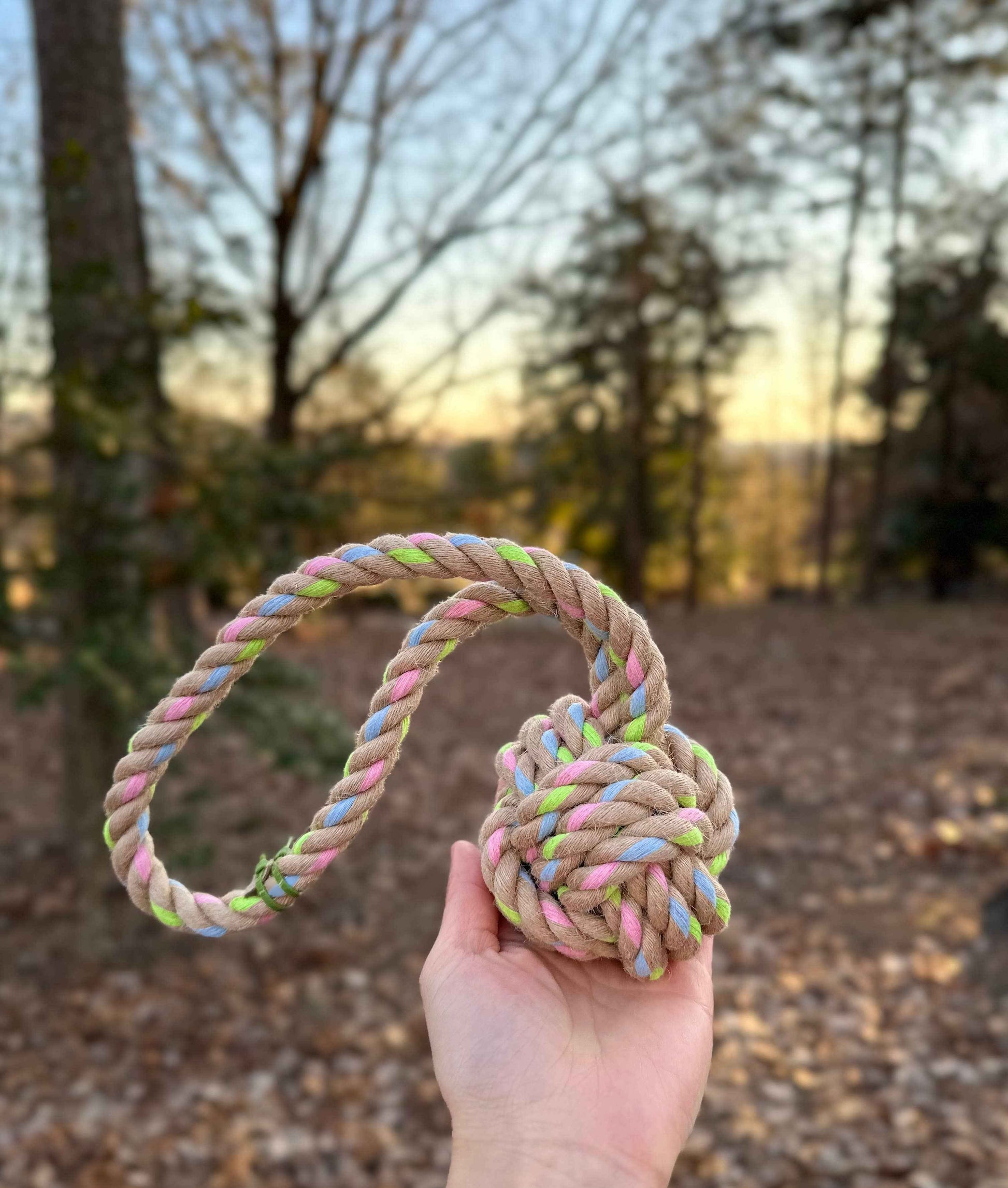 Rainbow Joy Tugger | Nature Hemp | Eco-Friendly | Handcraft