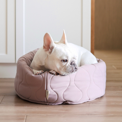 Taart Small Breed Dog Bed in Plum, Fern, & Camel