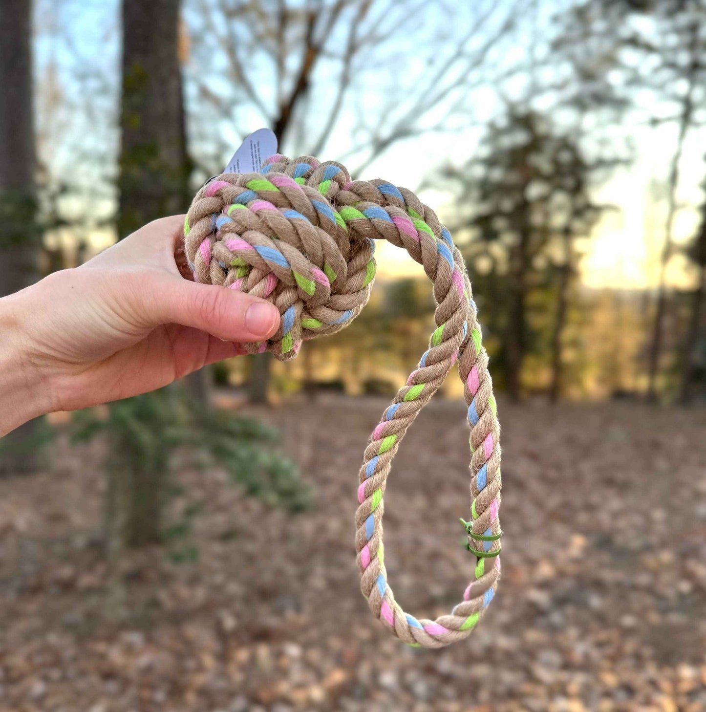 Rainbow Joy Tugger | Nature Hemp | Eco-Friendly | Handcraft