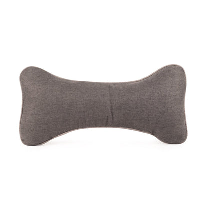 Gray bone-shaped pillow on a white background