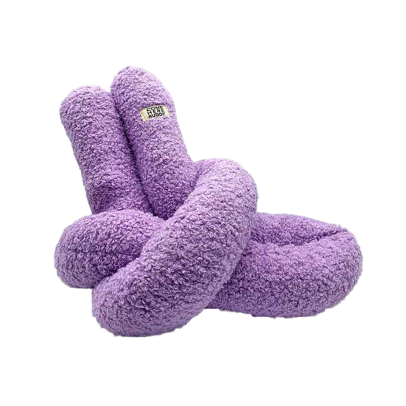 Super Knott purple knotted dog toy on a white background