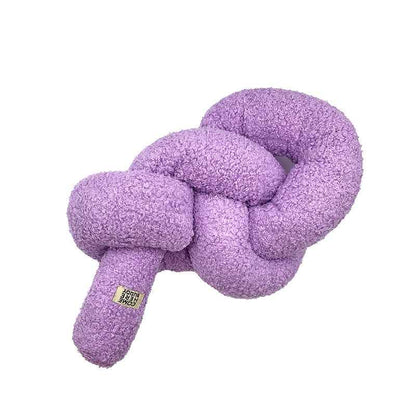 Super Knott purple knotted dog toy on a white background