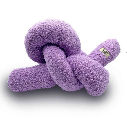 Super Knott purple knotted dog toy on a white background
