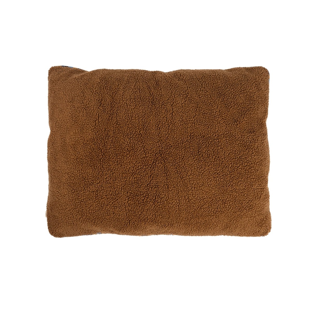 Brown textured pillow on a white background