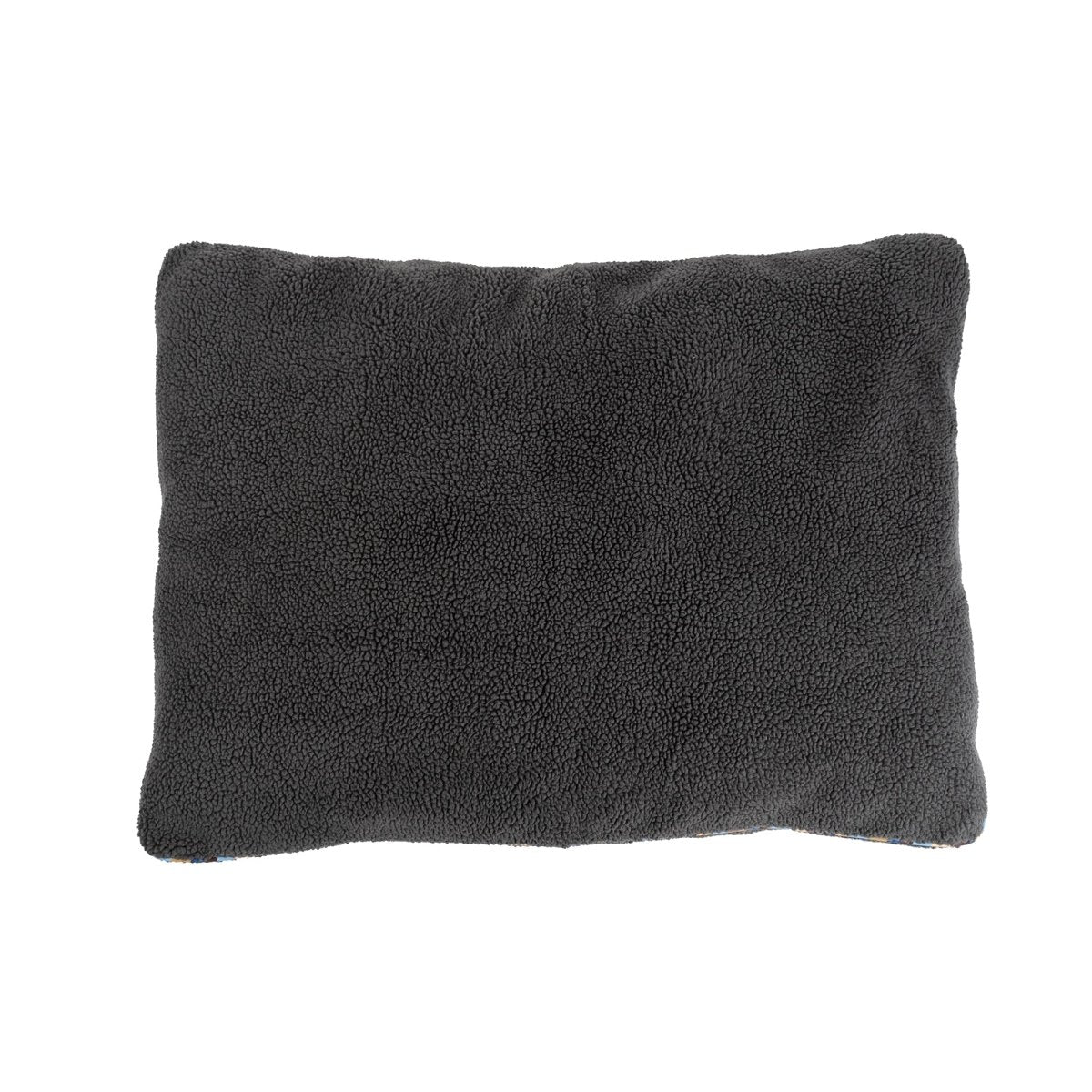 Dark gray pillow on a white background
