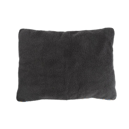 Dark gray pillow on a white background
