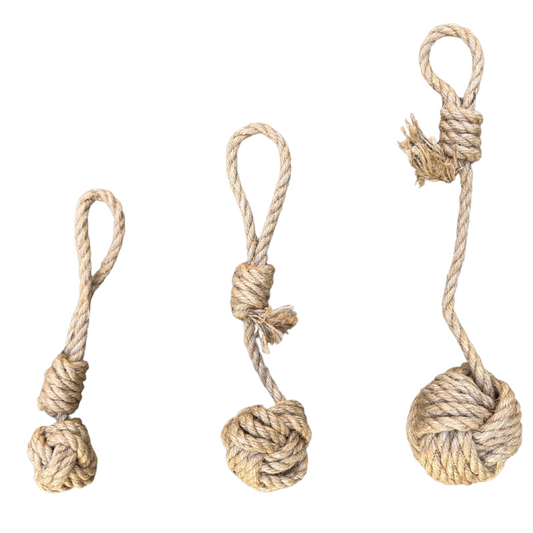hemp rope dog tug toys three sizes