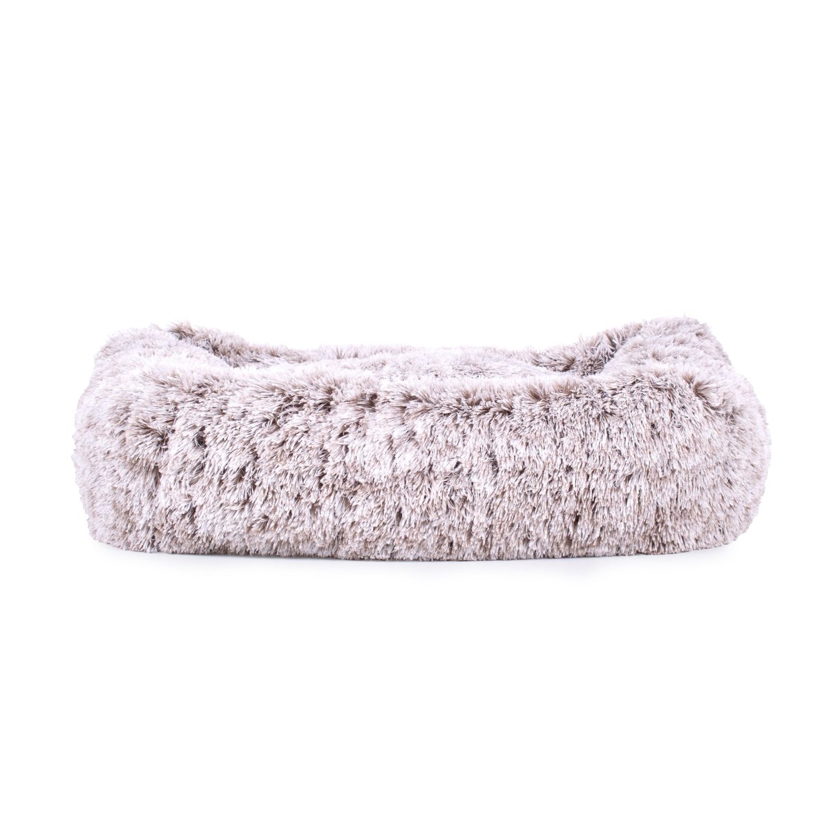 Fluffy pet bed on a white background